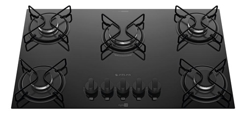 Cooktop 5 Bocas Mesa De Vidro Atlas Agile Up Bivolt