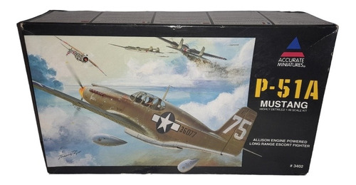 Avion P-51a Mustang Kit Accurate Miniatures Escala 1/48
