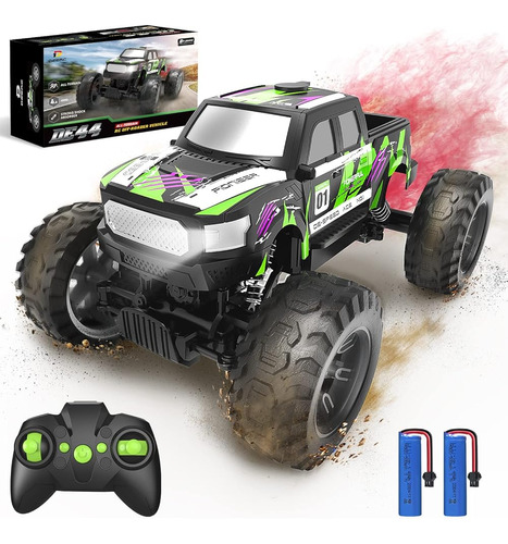 Deerc De44 Monster Truck Con Control Remoto Con Niebla, Moto