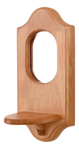 Marco De Madera Del Espejo Del Montaje En La Pared Con El