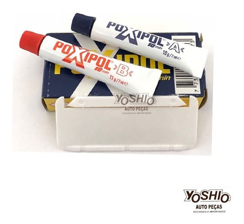 Poxipol Adesivo Solda Plastica Pastoso Cinza 21g/14ml