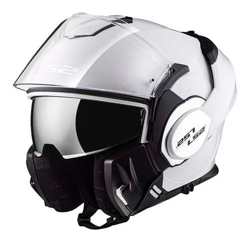 Casco Moto Ls2 Ff900 Abatible Valiant I I Blanco