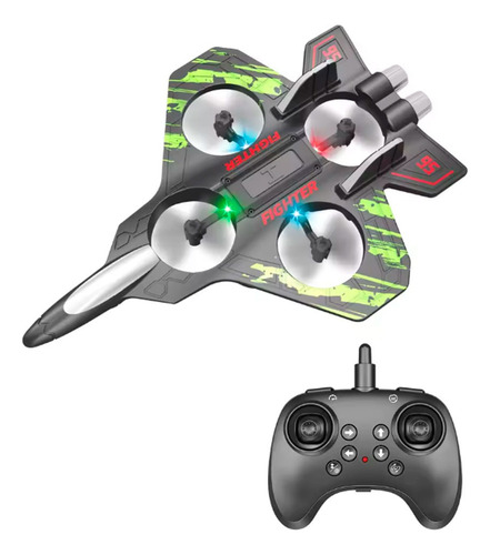 Avion Drone Control Remoto Volador Recargable Juguete Niños Verde