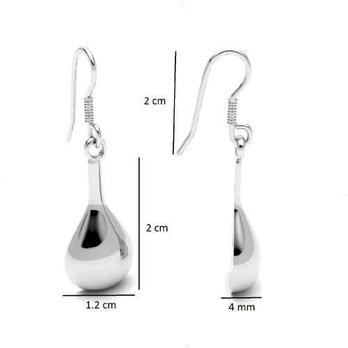 Imagen 3 de 10 de Aretes Largo De Plata Ley .925 Agálea Mujer