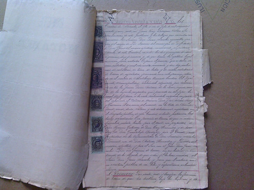 Antiguo Documento 1891 Con Timbres (Usado)