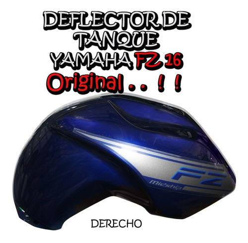 Cacha Tanque Yamaha Fz 16 Original Azul Derecha En Fas Motos