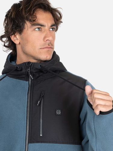 Poleron Micropolar Ocean Mist Azul Hombre Maui And Sons