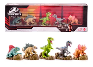 Jurassic World Mini Figuras Conjunto 5 Dinossauros - Mattel