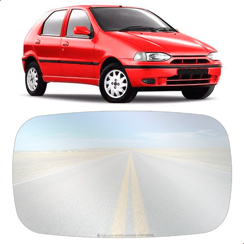 Lente Vidro Espelho Retrovisor Palio 96 97 98 99 00  Direito