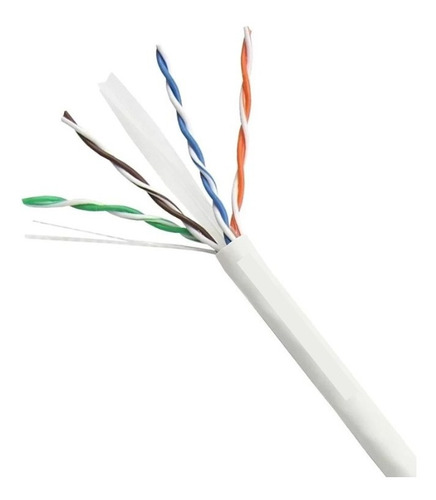100mts Cable Utp Cat 6 Blanco Ul Hikvision 100% Cobre 