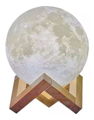 Luminária Lua 3d Led Abajur Promoção Decoração Quarto Base