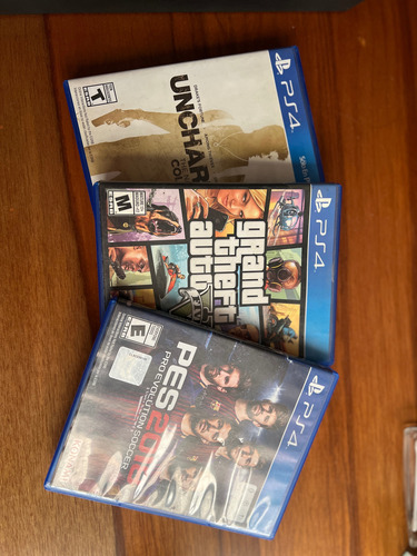 Sony Ps4 Uncharted, Gta V Y Pes Ed. Fat Físico (Usado)