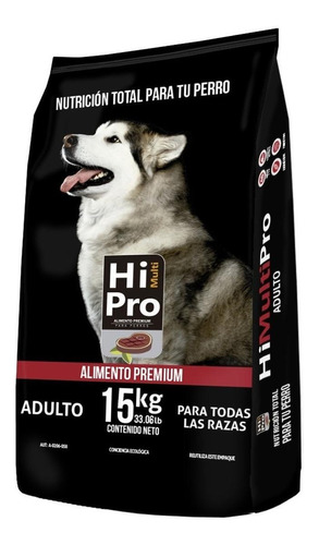 Imagen 1 de 2 de Alimento Hi Multi Pro Premium para perro adulto todos los tamaños en bolsa de 15kg