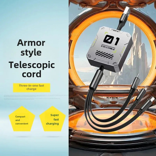Cable De Datos Para Teléfono De Coche Blindado De Carga Supe
