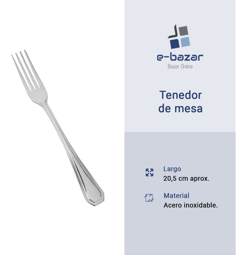 Set X 48 Cubiertos Otten Ambar Acero Inoxidable