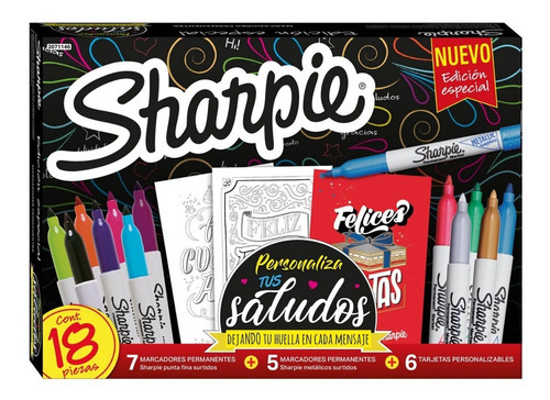 Pack De 12 Marcadores Sharpie Greetings Finos Y Metalicos