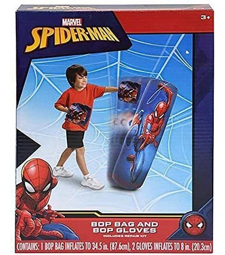 Spiderman Spider-man - Juego De Saco De Boxeo Y Guantes Inf.