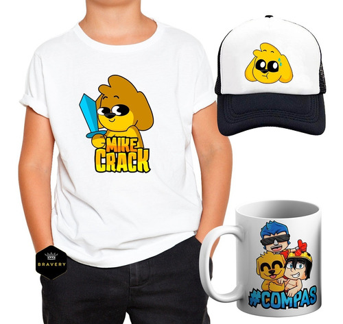 Remera Mikecrak + Gorra + Taza. Set Vol.10