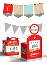 Comprar Kit Imprimible Autos Hot Wheels Pdf Con Textos Editables