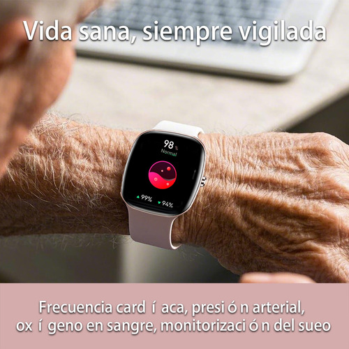 Reloj Inteligente Smart Watch Bluetooth,para Hombre Y Mujer - Monitor Cardiaco, 100+ Modos Deportivos, Alarma De Sueño Y Notificaciones Push