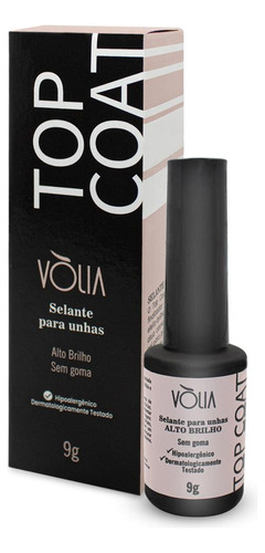 Top Coat Selante Unhas Gel Vòlia 9g Alto Brilho Sem Goma