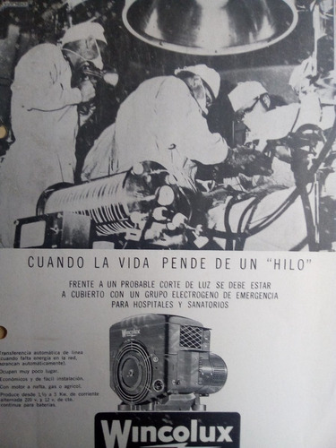 Antiguo Folleto Motor Grupo Wincolux Y Lista Precio Año 1965