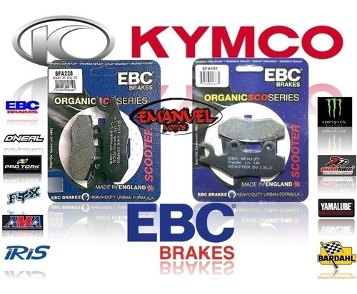 Pastillas De Freno Ebc Juego Kymco Like 125 Año 10-17