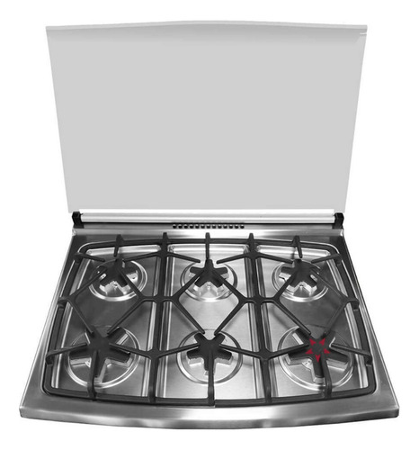 Estufa 30 Berna 6 Quem Inox, Horno Función De Air Fryer Color Plateado