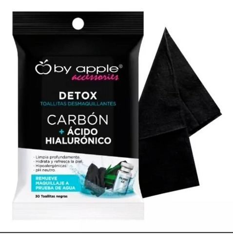 3 Pack Toallitas Desmaquillantes Carbòn +acido Hialurònico