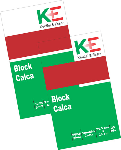 Block Albanene O Calca 50/55 Grs. Carta 25 Hojas 2 Piezas