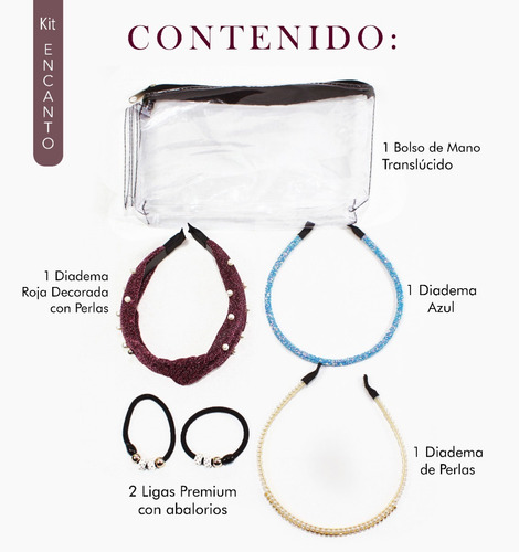 Jurego De Broches Para Cabello Con Estuche 2 Kits