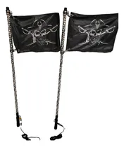 Comprar Antenas Led Rgb Gemelas Bluetooth 120 Cm Banderas Pirata Rzr