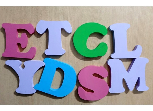 Letras De Fibrofácil 12 Cm Cumple Candy Bar Desayunos