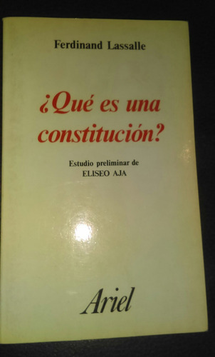 Que Es Una Constitucion Ferdinand Lassalle 