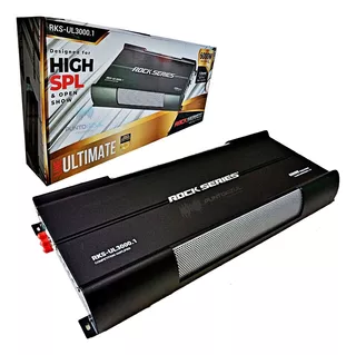 Amplificador Rock Series Rks-ul3000.1 1ch Clase D 6000w Max Color Negro