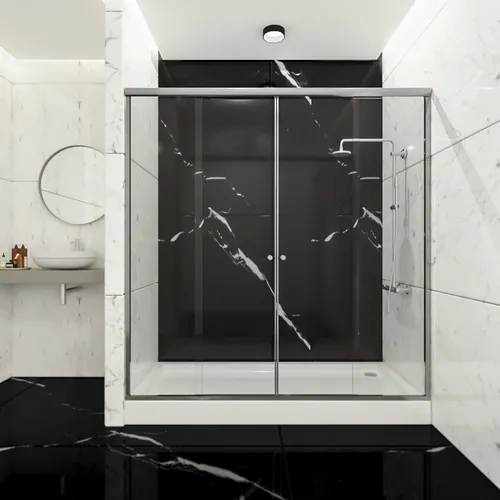 Mampara Para Baño 180x160 Cm 4 Hojas De 6mm / Camino 1
