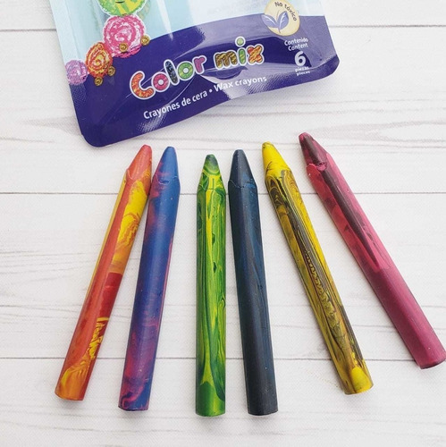 Imagen 2 de 3 de Pelicrayones Jumbo Color Mix (6 Unidades)