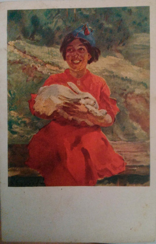 Postal Antigua Coleccion Spanish Girl In The Urss