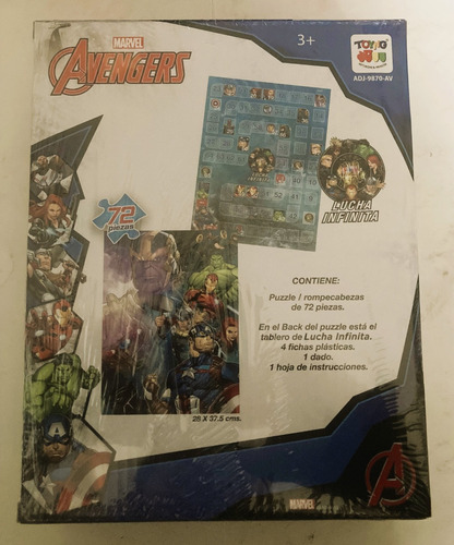 Juego De Mesa Y Puzzle: Avengers (los Vengadores). Marvel