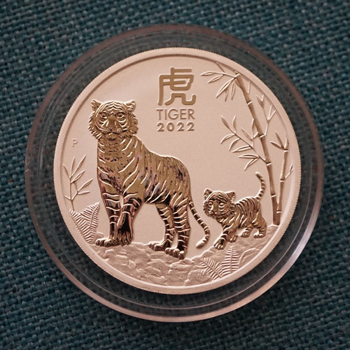 2 Onzas De Plata - Australia - 2022 - Moneda Año Del Tigre