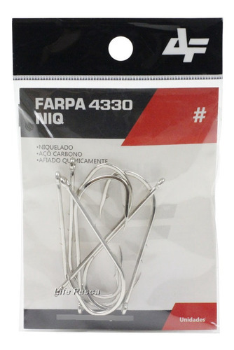Anzol Albatroz 4330 C/ Farpa Nº 7/0 - Cartela C/ 05 Unidades