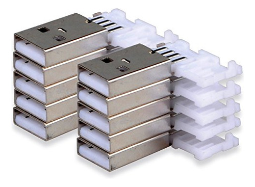 Httx, 20 Conectores De Puerto Macho Tipo Usb 2.0 A De Soldad