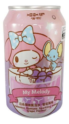 Refrigerante Hello Kitty Ramune Sabor Uva Sanrio 330ml