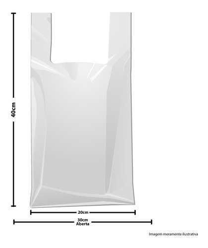Sacola Plástica Branca Lisa De Alta Densidade 30 X 40cm Altaplast