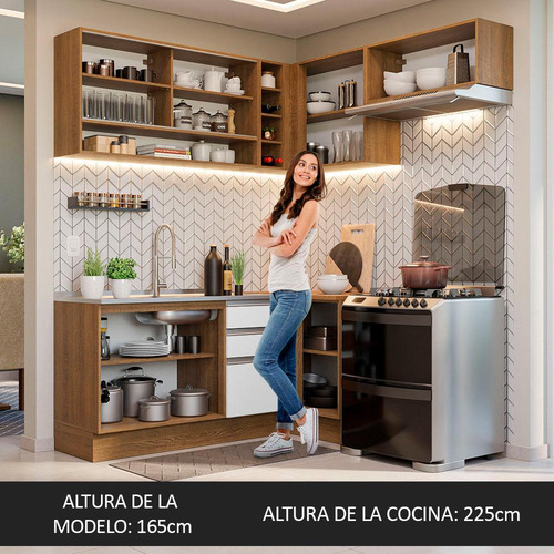 Cocina Integral Esquinera 349cmglamy Madesa 06