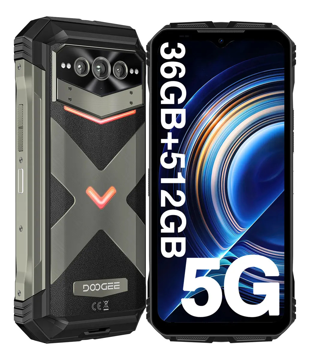 Celulares Doogee V Max Plus 5G smartphone Dual SIM 36GB RAM+512GB ROM 22000 Mah Batería 200mp Ai Cámara 6.58 Pantalla WiFi6/NFC/Android 14/celulares gaming