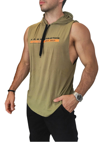 Musculos Sudader Capucha Homb Hoodie Gym Box Cod Barra Fuark