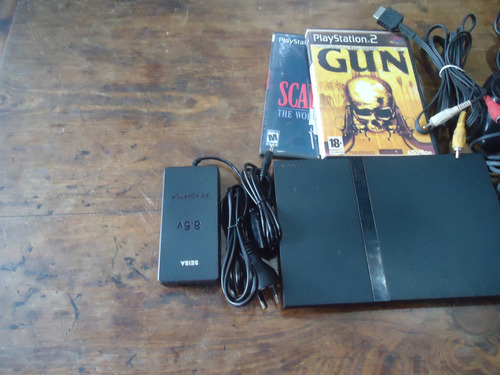 Play Station 2 Excelente Estado + Dos Joystick Orig Completa Negro (Usado)