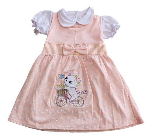 Conjunto Algodón Vestido Y Polera Manga Corta / 2-3 Años