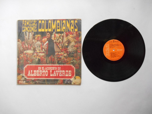 Lp Vinilo Alberto Laverde Famosas Canciones Colombianas 1970